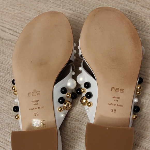 White Ras (Italy) Genuine Leather Sandals - Picture 6 of 8